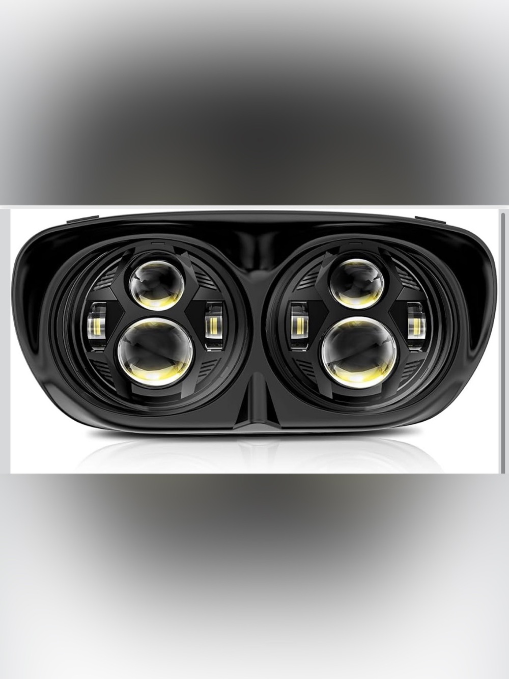 M MIBAHE 120W 5.75 Inch Dual LED Headlight Compatible with Road Glide 2004-2013,